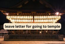 leave letter for going to temple